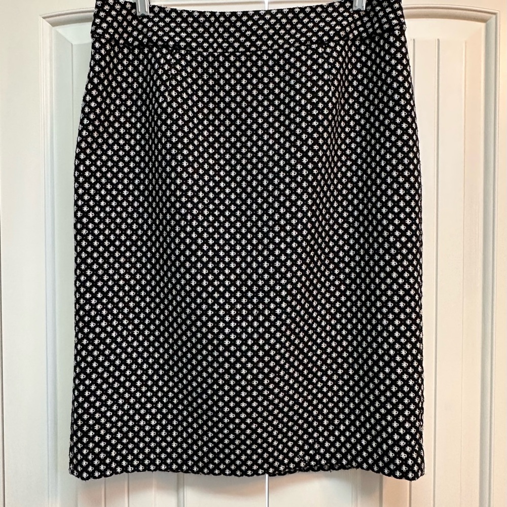 Charter Club Black and White A-Line Skirt